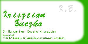 krisztian buczko business card
