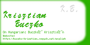 krisztian buczko business card